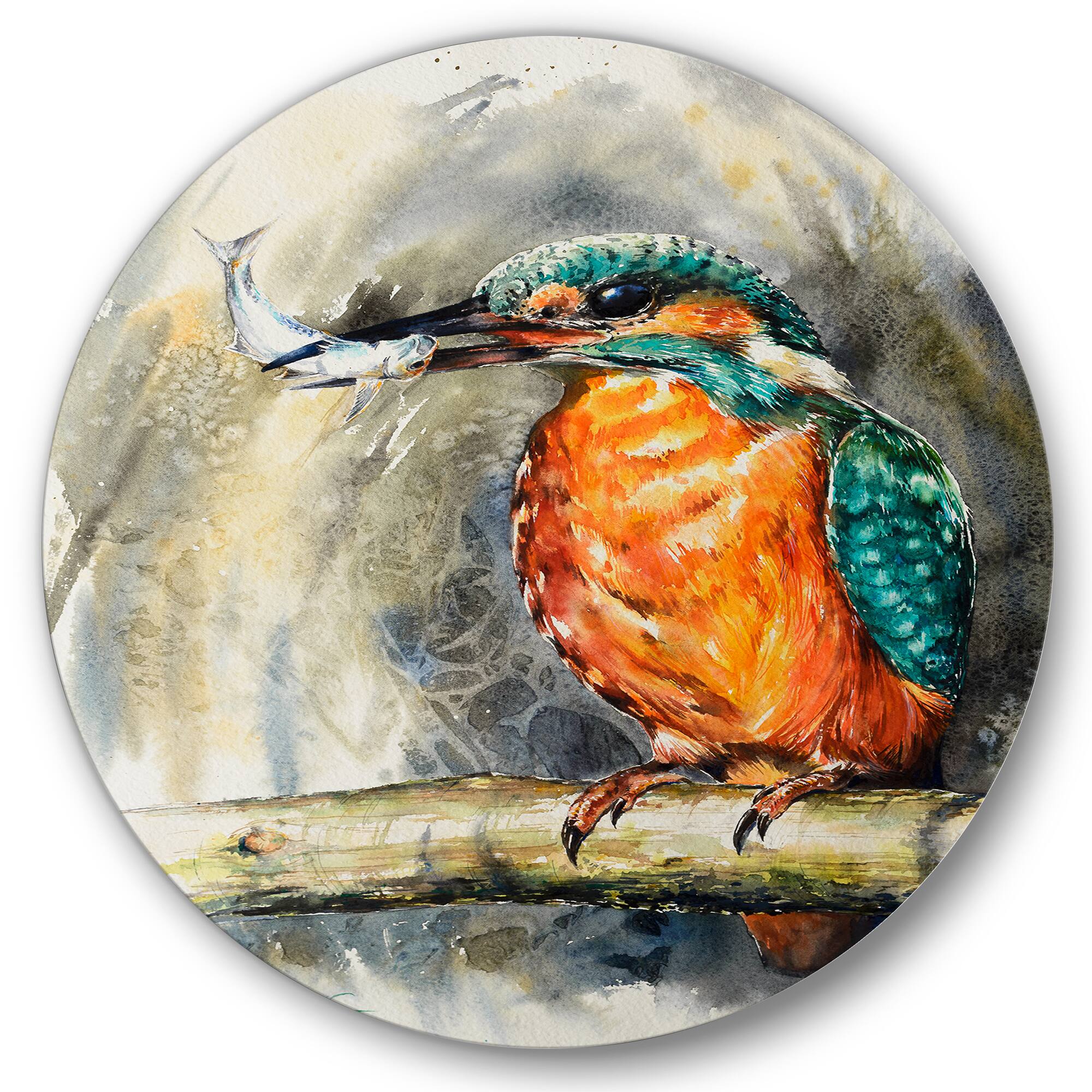 Designart - Common Kingfisher Eating A Small Fish